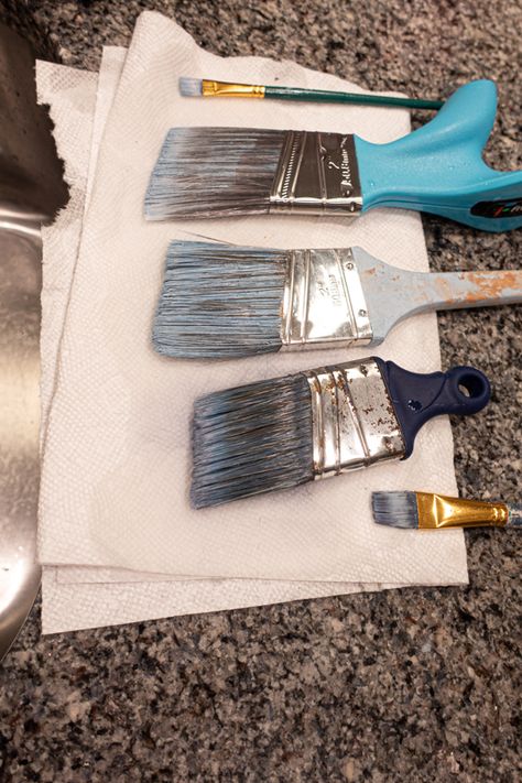 learn how to clean paint brushes with dried paint on them. How To Clean Brushes Paint, Laundry Solutions, Mineral Spirits, Water Based Paint, Dry Brushing, Laundry Detergent, Wood Handle, Paint Brushes, Brush Cleaner