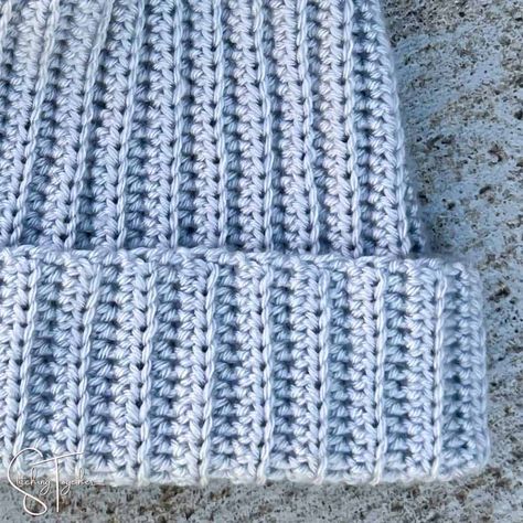 You'll love this easy and simple ribbed crochet hat that's made with light weight yarn. It'll keep you warm through the cold weather and best of all, it's a free crochet pattern. 1 Hr Crochet Beanie, Crocheted Beanie Hats Free Pattern, Crochet Women Hats Free Pattern Winter, 1.5 Hr Crochet Beanie, Crochet Ladies Hat Free Pattern, Ribbed Beanie Crochet Pattern Free, Crochet Beanie Measurements, One Hour Beanie Crochet, Chunky Yarn Knit Hat Pattern Free