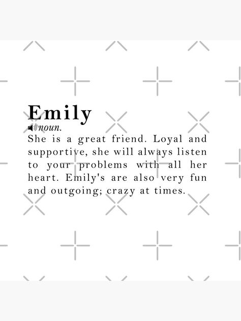 Emily Name, Emily English, Dear Self Quotes, Dear Self, Self Quotes, Great Friends, English Bulldog, A Pillow, How To Be Outgoing