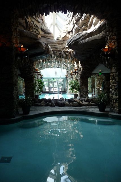 Grove Park Inn Spa Pool Waterfalls by moonfever0, via Flickr Grove Park Inn, Piscina Interior, Indoor Swimming Pool, Pool Waterfall, Luxury Pools, Dream Pools, Beautiful Pools, Indoor Swimming, Indoor Swimming Pools