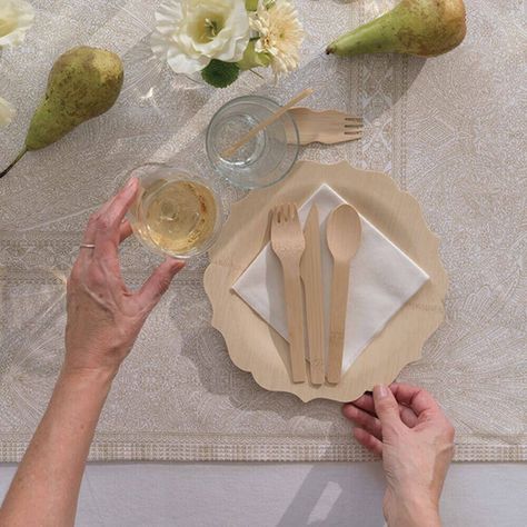 Fancy Disposable Plates, Compostable Utensils, Fancy Plates, Bamboo Flatware, Bamboo Cutlery, Fancy Shop, Birthday Picnic, Bamboo Utensils, Disposable Cutlery