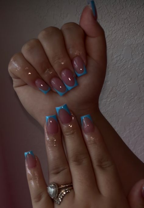 Birthday Nails Short Square, Birthday Nails Short, Short Coffin Nails Designs, Oval Nails Designs, Pink Tip Nails, Nails Short Square, Business Nails, Super Cute Nails, Acrylic Nail Set