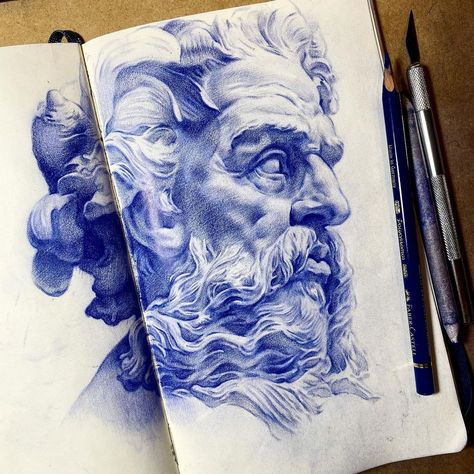 Tatiana Caffeine on Instagram: “This is The most detailed drawing with blue pencils I’ve ever did! What do think ? Do you like it ??? #art#arts#artist#artwork #draw…” Picture Portraits, Evening Meditation, Pen Art Work, Pen Art Drawings, Master Drawing, Working Drawing, Design Picture, Concept Art Drawing, Art Practice