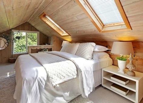 Attic Bedroom Decor, Attic Loft, Attic Bedroom Designs, Budget Bedroom, Attic Ideas, Attic Conversion, Attic Space, Attic Room, Loft Bedroom