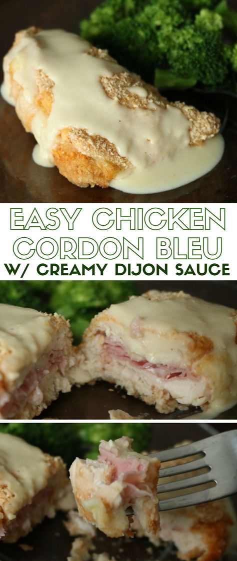 Sauce For Cordon Bleu, Cordon Bleu Sauce Easy, Baked Chicken Cordon Bleu Easy, Easy Chicken Cordon Bleu Recipe, Chicken Cordon Bleu Sauce Recipe, Joanna Gaines Chicken Cordon Bleu, Chicken Cordon Bleu Sauce Easy, Homemade Chicken Cordon Bleu, Dairy Free Chicken Cordon Bleu