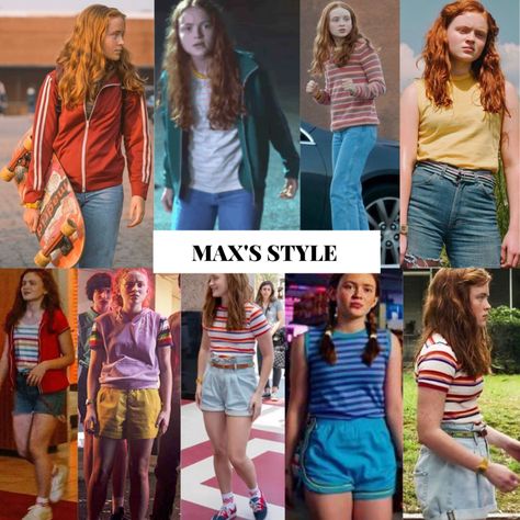 Max Mayfield Outfit Ideas, Max And Eleven Halloween Costume, Max Mayfield Style, Max Stranger Things Costume, Max Mayfield Outfit, Disfraces Stranger Things, 80s Summer Outfits, Stranger Things Fashion, Max Costume