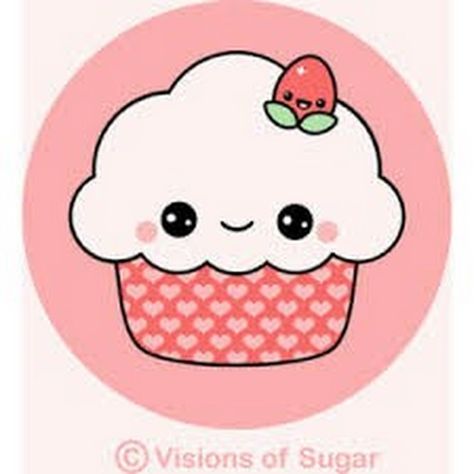 cupcake kawai - YouTube Cute Cupcake Drawing, Fimo Ideas, Cupcake Illustration, Cupcake Drawing, Easy Valentine Crafts, Preppy Stickers, Creative Cupcakes, Wedding Cakes With Cupcakes, Kawaii Doodles