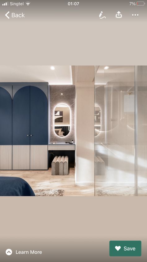 Blue Bedroom Wardrobe Ideas, Blue And White Wardrobe Design, Blue Wardrobe Design Bedroom, Wardrobe Outer Design, Blue Wardrobe Design, Blue Wardrobe Bedroom, Kids Room Wardrobe Design, Wardrobes Designs, Wardrobe Shutter Design