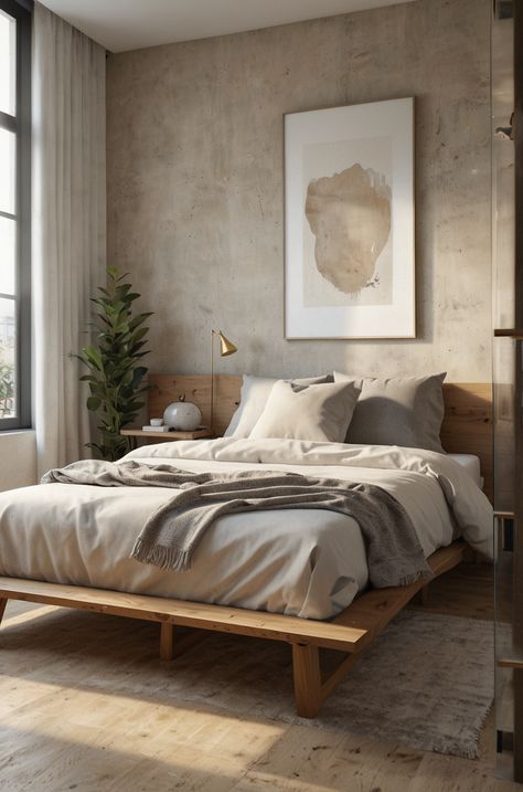 Small Scandinavian Bedroom Ideas, Cozy Scandinavian Bed, Hygge Platform Bed, Japandi Attic Bedroom, Japandi Dark Wood Bedroom, Scandanavian Interiors Bedroom, Japanese Room Ideas, Minimalist Bedroom Cozy, Cozy Scandinavian Bedroom Beds & Bed Frames