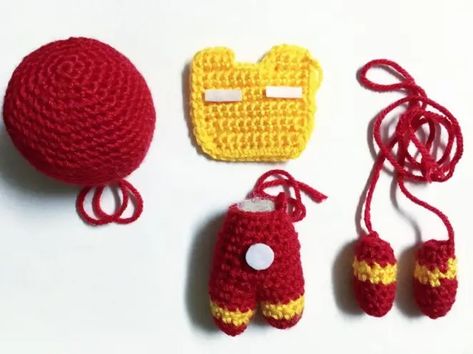 Iron Man FREE Pattern – Lemon Yarn Crafts By Month, Crochet Disney, Crochet Dolls Free Patterns, Crochet Keychain Pattern, Pola Amigurumi, Crochet Amigurumi Free Patterns, Crochet Amigurumi Free, Diy Crochet Projects, Crochet Doll Pattern