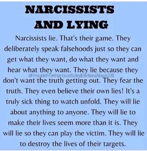 This is sad but true. When we realize this, we can stop agonizing over the things they say. If it isn't true, we don't need to care. Narcisstic Quotes, Narcissistic Family, Narcissism Quotes, Narcissism Relationships, Manipulative People, Pathological Liar, Narcissistic People, Narcissistic Behavior, Mental And Emotional Health