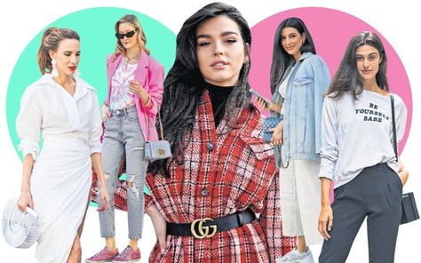 How 'cheugy' is your style? Here are five ways to find out https://www.telegraph.co.uk/fashion/style/cheugy-style-five-ways-find/ Cool Slogans, Generation Z, Shearling Slippers, Slogan Tee, Kaia Gerber, Make A Person, Chevron Stripe, Gen Z, Viral Trend