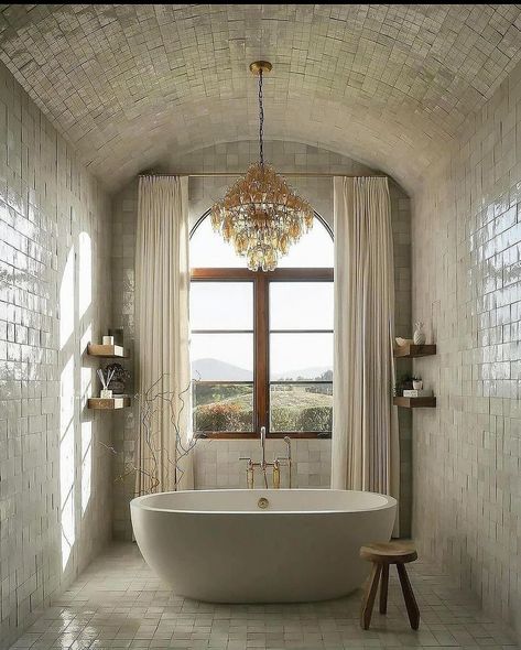 Instagram 2024 Interior Design, Bathroom 2024, Stone Tub, Becki Owens, Future House Ideas, Historic House, Appreciation Post, Free Standing Tub, French House