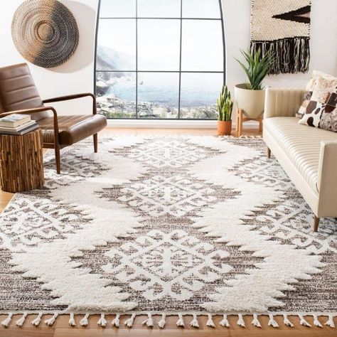 Add a cozy touch to your space with these stylish and affordable rugs from Overstock for their First Annual Rug Sale. Start shopping at HGTV.com. Anthropologie Home, Southwestern Area Rugs, Inspire Me Home Decor, Boho Designs, Ivory Rug, Bohemian Home, Cool Rugs, Living Room Carpet, Online Home Decor Stores