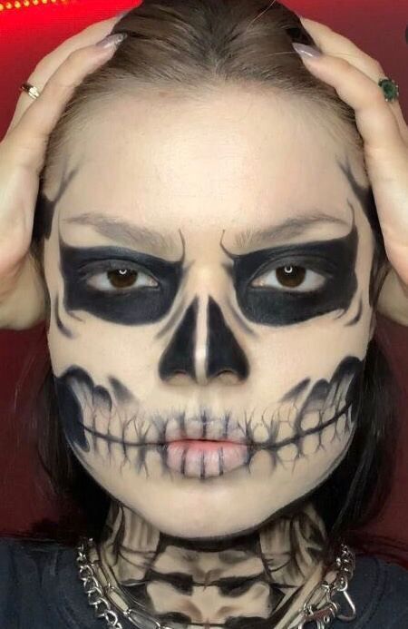 Simple Skull Makeup Men, Skeleton Face Makeup Easy, Skeleton Face Paint Women, Skeleton Makeup Men, Skull Makeup Men, Calavera Makeup, Halloween Beauty Makeup, Caveira Halloween, Halloween Caveira