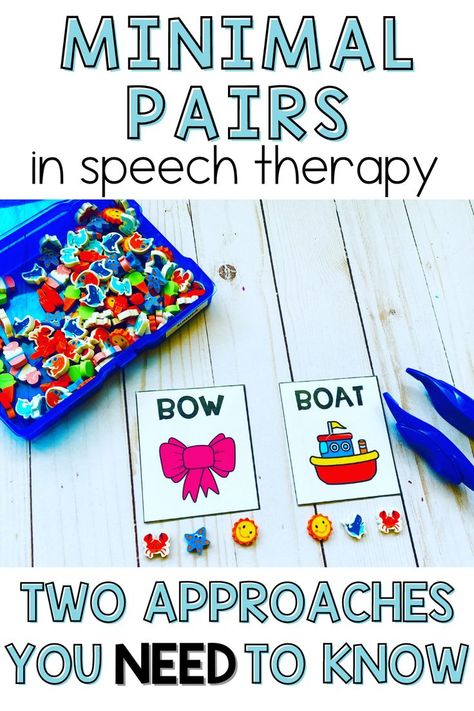 Kids Speech Therapy, Minimal Pairs, Speech Therapy Crafts, Speech Therapy Tools, Childhood Apraxia Of Speech, Early Intervention Speech Therapy, Phonological Processes, Minimal Pair, Preschool Speech Therapy