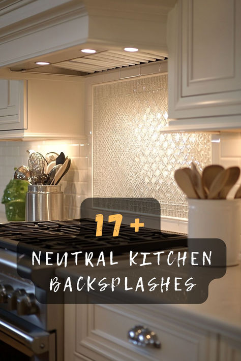 Elevate your kitchen with chic neutral backsplash ideas. Click to explore how subtle tones can transform your space! 🍴🏡 #NeutralBacksplash #KitchenDesign #HomeRenovation #ElegantInteriors #DecorTips Backsplash Kitchen Beige Cabinets, Kitchen Backsplash For Cream Cabinets, Neutral Backsplash With White Cabinets, Backsplash Kitchen Cream Cabinets, Arabesque Kitchen Backsplash, White Kitchen With Beige Backsplash, Neutral Tile Backsplash Kitchen, Kitchen Tile Backsplash Trends 2024, Wallpaper Backsplash Kitchen Ideas