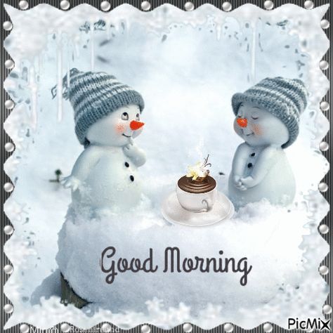 Good Morning Snowy Day, Winter Good Morning Quotes, Good Morning Snow, Winter Good Morning, Good Morning Winter Images, Gif Good Morning, Good Morning Christmas, Good Morning Winter, Good Day Wishes