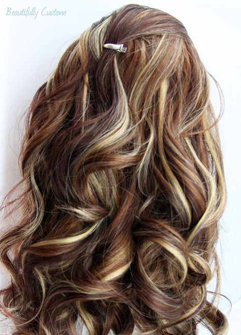 Gemini Hair, Caramel Brown Hair, Blue Ombre Hair, Multi Colored Hair, Popular Hair, Brown Hair With Blonde Highlights, Natural Wavy Hair, Wavy Hairstyles, Half Updo