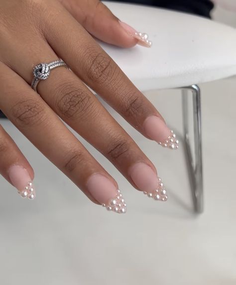 Nyc Nails, Pearl Nails, Bride Nails, Bridal Nails, Fire Nails, Classy Nails, Pretty Acrylic Nails, Chic Nails, Dope Nails