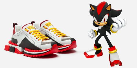 These Dolce & Gabbana kicks are stealing Shadow the Hedgehog’s style Sonic Shoes, Shadow Sonic, Sonic Funny, Sonic 3, Sonic Adventure, Hedgehog Art, Sonic And Shadow, Sonic Art, Shadow The Hedgehog