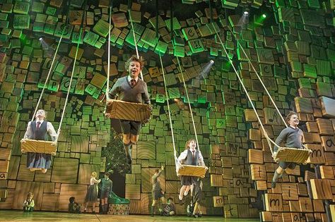 It would be so cool to swing on those Matilda Cast, Matilda Broadway, Matilda Musical, Theatre Ideas, Musical Costumes, Theatre Inspiration, Broadway Costumes, Theatre Geek, Set Design Theatre