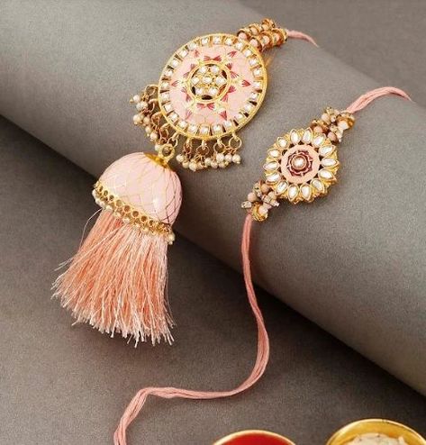 IGP.com, one of India's largest multi-category gifting companies, has launched an exclusive collection of elegant and unique handcrafted rakhis, made of premium quality materials like Kundan, Polki, Silver, Pearls, Semi-precious stones, polished metals, handwoven threads for one of the most anticipated sibling festivals-Raksha Bandhan. Wedding Embroidery Hoop, Handmade Rakhi Designs, Rakhi Making, Diy Fabric Jewellery, Handmade Rakhi, Rakhi Design, Diy Diwali Decorations, Bead Hair Accessories, Jewellery Design Sketches