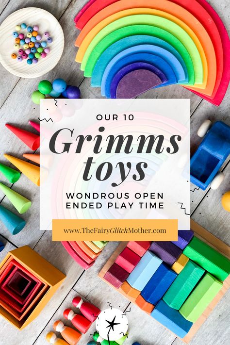 Open Play Toys, Grimms Toys Ideas, Open Ended Toys For Toddlers, Grimms Wooden Toys, Grimm Toys, Best Open Ended Toys, Grimms Toys, Waldorf Playroom, Grimms Rainbow