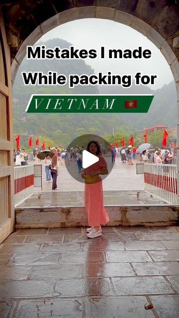 Parnika Pahwa Khurana on Instagram: "OMG! Vietnam Packing Fails! Don’t Repeat My Mistakes! #VietnamTrip #TravelFail #TravelTips   So you’ve booked your dream Vietnam vacay and you’re ready to shop till you drop, right?  Hold on, babe!  Packing for Vietnam is a whole different ball game.   Let’s just say my first trip was a hilarious (slightly disastrous) learning experience. Here’s what I WISH I knew:  1. Temple(Paguda faux pas):Turns out those cute crop tops aren’t exactly appropriate. Not just crop tops, I was in a full dress with cut sleeves but had to wear a sarong! Respect the culture and pack clothes that cover your SHOULDERS till KNEES.  Think breezy maxi dresses, comfy linen pants, and lightweight scarves (perfect for multiple outfits!). #RespectfulTravel #TempleHopping  2. Forget Vietnam November Outfits, Sapa Vietnam Outfit Idea, Vietnam Trip Outfit, Sapa Vietnam Outfit, Outfits For Vietnam Trip, Vietnam Ootd Travel Outfits, Vietnam Vacation Outfits, Vietnam Travel Outfit, Vietnam Outfits