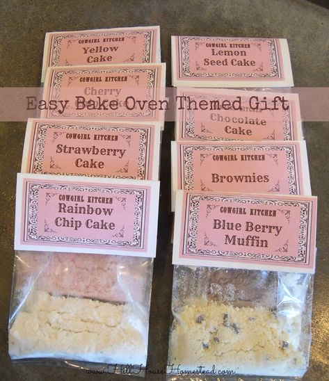 Easy Bake Oven Refills, Easy Bake Oven Mixes, Easy Bake Oven Recipes, Oven Diy, Diy Mixes, Easy Bake Oven, Berry Muffins, Jar Packaging, Easy Bake