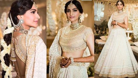 Lehenga Designs For Wedding, Golden Bridal Lehenga, Sonam Kapoor Wedding, Bollywood Theme, Bridal Lehenga Designs, Indian Outfits Lehenga, Princess Prom Dresses, Bollywood Wedding, Indian Bridal Outfits