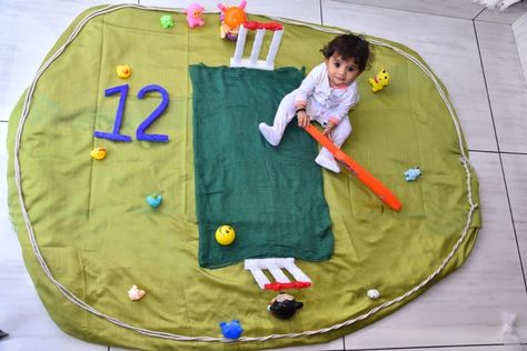 Cricket Theme Baby Photoshoot, Monthly Baby Photography, Monthly Photoshoot, Born Baby Photos, Baby Photography Poses, Baby Boy Newborn Pictures, Baby Boy Newborn Photography, Baby Birthday Dress, Monthly Baby Pictures