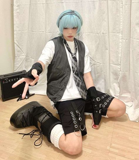 Masculine Alternative Outfits, Male Outfit Ideas, Emo Boy Outfit, Nana Outfits, Outfit Ideas Male, Kei Outfits, Visual Kei Outfits, Fem Boy Outfits, Masc Fits