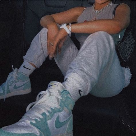 Quotes and vibes Turbo Green Jordan 1 Outfit, Green Jordan 1 Outfit, Turbo Green, Jordan 1 Outfit, Green Outfit, Jordan 1, Jordan, Sneakers, Green