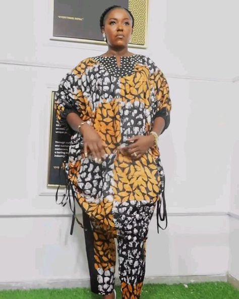 Adire Top And Trouser, Ankara Trousers And Top For Women, Kampala Kaftan Styles For Women, Trouser And Top For Ladies, Latest Bubu Gown Style, Kampala Gown Styles For Ladies, Kaftan Styles, Ankara Styles For Women, Bubu Gown Styles