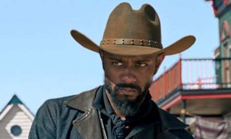 Lakeith Stanfield as Cherokee Bill in The Harder They Fall on Netflix The Harder They Fall, Lakeith Stanfield, African Origins, Black Cowboys, Call Off Duty, Cowboy Girl, Black Cowboy, Cowboy Outfits, James Mcavoy