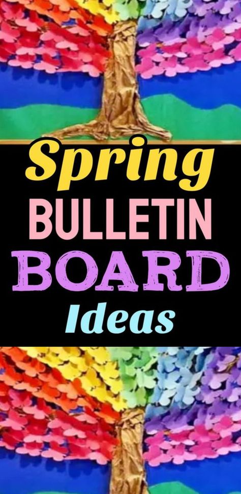 education, classroom decorating, spring bulletin boards for school, spring bulletin board ideas end ou Cute Bulletin Board Ideas, School Bulletin Boards Spring, Board Ideas For School, Bulletin Board Ideas For School, Butterfly Bulletin Board, Spring Bulletin Board Ideas, June Holidays, Unique Bulletin Board Ideas, Flower Bulletin Boards