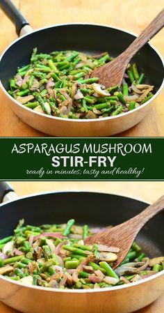 Asparagus Mushroom Saute with tender-crisp asparagus, cremini mushrooms, and red onions stir-fried in garlic and herbs. Ready in minutes, it's the perfect weeknight side dish yet fancy enough for company. #sidedish #vegetable #asparagus #stirfry #vegetarian #healthy Crisp Asparagus, Asparagus Mushroom, Saute Asparagus, Best Asparagus Recipe, Red Onion Recipes, Asparagus Recipes Baked, Asparagus And Mushrooms, Asparagus Recipes, Cremini Mushrooms