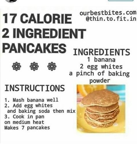 Low Cal Recipe, Low Calorie Pancakes, Food Calorie Chart, Pancake Calories, No Calorie Snacks, Diet Soda, Low Cal Recipes, Low Calorie Desserts, Healthy Food Motivation