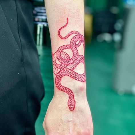 Sarah Tattoo, Snake Tattoo Meaning, Free Hand Tattoo, Dragon Sleeve Tattoos, Red Snake, Forearm Tattoo Women, Crown Tattoo, Mandala Tattoo Design, Modern Tattoos