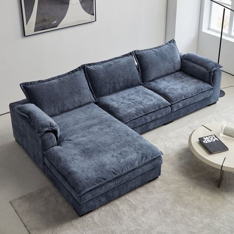 Sofa Arrangement, Blue Sectional, Low Sofa, Best Sectionals, Movie Watching, Eucalyptus Wood, Modular Sectional Sofa, Upholstered Sectional, L Shaped Sofa