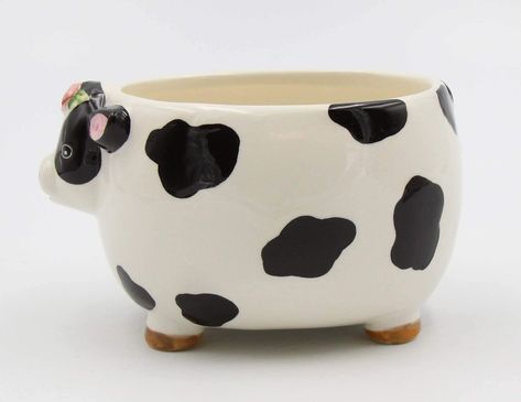 PRICES MAY VARY. Exquisitely detailed. Makes for a great gift or an excellent complement to your décor Great Ceramic Craftsmanship Colorful and unique Hand Painted & Food Safe Elegantly & Detail Sculpture Design Clay Pinch Pots, Pottery Pinch Pot, Cow Mug, Classic Sculpture, Wheel Thrown Ceramics, Cow Decor, Cow Gifts, Clay Bowl, Cute Polymer Clay