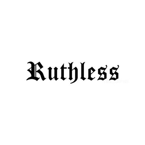 Wrist Text Tattoo, Ruthless Tattoo, Reckless Tattoo, Tattoo Locations, Evil Words, Minimal Shirt Design, Phrase Tattoos, Tattoo Lettering Design, Cursive Tattoos