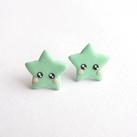 How cute! Let's make it together！😘😘😍😍Let us know in the comment bellow how it goes. :)💗💗 Polymer Clay Owl, Little Earrings, Earrings Kawaii, Kids Clay, Fimo Polymer Clay, Funny Earrings, Polymer Earrings, Kawaii Jewelry, Polymer Crafts