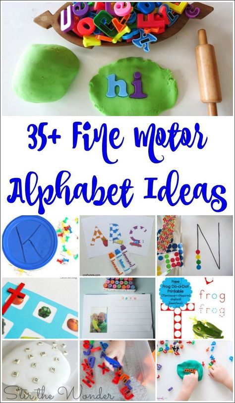 The ulitmate collection of 35+ fine motor ideas to celebrate the launch of 100 Fine Motor Ideas for Parents, Teachers and Therapists! Teach Alphabet, Fine Motor Ideas, Preschool Fine Motor Activities, Preschool Fine Motor, Abc Activities, Preschool Literacy, Fine Motor Skills Activities, Motor Skills Activities, Alphabet Crafts