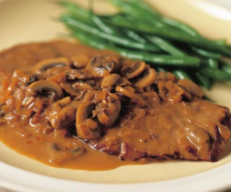 veal scallopini Scallopini Recipes, Veal Scallopini Recipes, Veal Cutlet Recipes, Recipes With Mushrooms, Cutlet Recipes, Veal Steak, Mushroom Sauce Recipe, Veal Cutlet, Veal Recipes