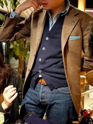 Combo Stil Masculin, A Man In A Suit, Man In A Suit, Cardigan Blazer, Guy Style, Creative Office, غرفة ملابس, Traje Casual, Stil Inspiration