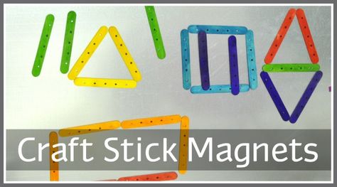 Craft Stick Magnets Crafts For Elementary Kids, Crafts For Elementary, Teach Preschool, Teaching Shapes, Fun Magnets, Craft Sticks, Magnet Board, Literacy Lessons, Magnet Crafts