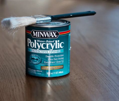 Will Mod Podge Seal Chalk Paint? - Blended Canvas Removing Kitchen Cabinet Doors, Painting Laminate Cabinets, Painted Shelves, Best Wood Stain, Budget Makeover, Painting Laminate, Laminate Cabinets, Painting Tile Floors, Paint Tips