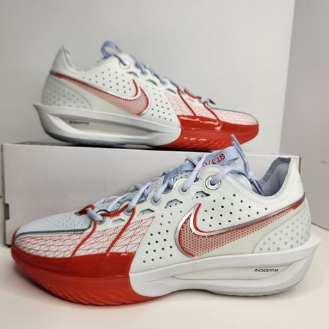 Nike Gt Cut 3 Size 10 Men Summit White/Metallic Silver Sku: Dv2913-101 100% Authentic Brand New With Box (Box Is Missing Lid) Any Questions? Make Sure To Ask Price Firm Gt Cut 3 Shoes, Nike Gt Cut 3, Nike Gt Cut, Bball Shoes, Hoop Shoes, Girls Basketball Shoes, Basketball Shoes For Men, Girls Basketball, Jayson Tatum